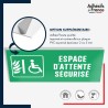 Panneau de signalisation des évacuations - Espace d'attente sécurisé droite