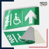 Adhésif signalisation d'évacuation - Espace d'attente sécurisé flèche haut