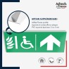 Panneau de signalisation des évacuations - Espace d'attente sécurisé flèche haut