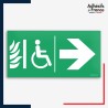Signalétique évacuation - Espace d'attente sécurisé flèche droite