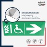 Plaque signalétique d'évacuation - Espace d'attente sécurisé flèche droite