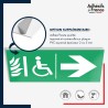 Panneau de signalisation des évacuations - Espace d'attente sécurisé flèche droite
