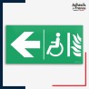 Signalétique évacuation - Espace d'attente sécurisé flèche gauche