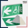 Adhésif signalisation d'évacuation - Espace d'attente sécurisé flèche gauche