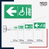 Visibilité et installation de signalétique évacuation - Espace d'attente sécurisé flèche gauche