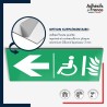 Plaque signalétique d'évacuation - Espace d'attente sécurisé flèche gauche