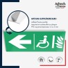 Panneau de signalisation des évacuations - Espace d'attente sécurisé flèche gauche