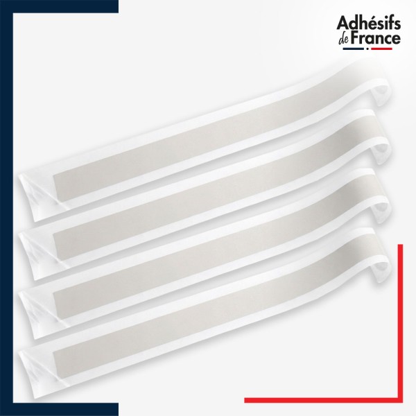 Lot de 4 bandes de signalisation et repérage pour vitres - Ligne continue - dépoli