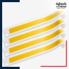 Lot de 4 bandes de signalisation et repérage pour vitres - Ligne continue - jaune