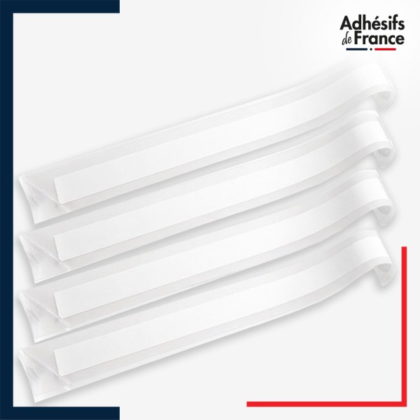 Lot de 4 bandes de signalisation et repérage pour vitres - Ligne continue - blanc