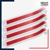 Lot de 4 bandes de signalisation et repérage pour vitres - Ligne continue - rouge