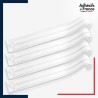 Lot de 4 bandes de signalisation et repérage pour vitres - Double ligne continue - blanc