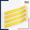 Lot de 4 bandes de signalisation et repérage pour vitres - Double ligne continue - jaune