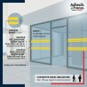 Bande adhésive pour conformité des vitrages en ERP - Double ligne continue - jaune