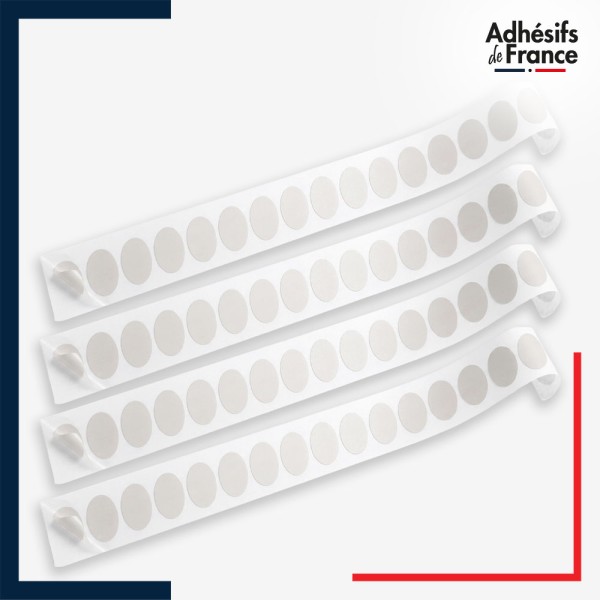 Lot de 4 bandes de signalisation et repérage pour vitres - Motif ronds - dépoli