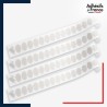 Lot de 4 bandes de signalisation et repérage pour vitres - Motif ronds - dépoli