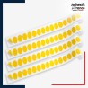 Lot de 4 bandes de signalisation et repérage pour vitres - Motif ronds - jaune