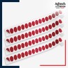 Lot de 4 bandes de signalisation et repérage pour vitres - Motif ronds - rouge