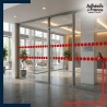 Adhésif de signalisation et de repérage pour surface vitrée - Motif ronds - rouge