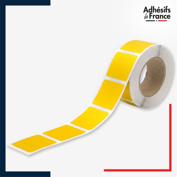 Rouleau - Bande de signalisation et repérage pour vitres - Motif carrés - jaune