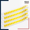 Lot de 4 bandes de signalisation et repérage pour vitres - Motif carrés - jaune