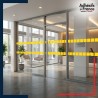 Adhésif de signalisation et de repérage pour surface vitrée - Motif carrés - jaune