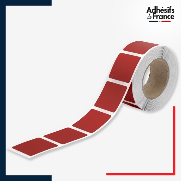Rouleau - Bande de signalisation et repérage pour vitres - Motif carrés - rouge