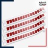 Lot de 4 bandes de signalisation et repérage pour vitres - Motif carrés - rouge