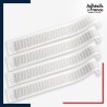Lot de 4 bandes de signalisation et repérage pour vitres - Motif rectangles verticaux - dépoli