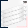 Lot de 4 bandes de signalisation et repérage pour vitres - Motif rectangles verticaux - blanc