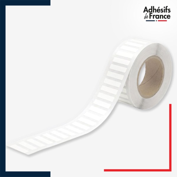 Rouleau - Bande de signalisation et repérage pour vitres - Motif rectangles verticaux - blanc