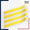 Lot de 4 bandes de signalisation et repérage pour vitres - Motif rectangles verticaux - jaune