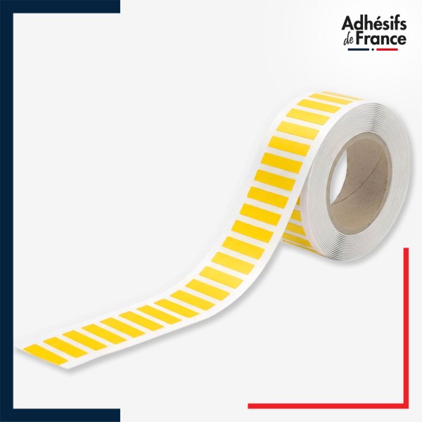 Rouleau - Bande de signalisation et repérage pour vitres - Motif rectangles verticaux - jaune