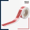 Rouleau - Bande de signalisation et repérage pour vitres - Motif rectangles verticaux - rouge