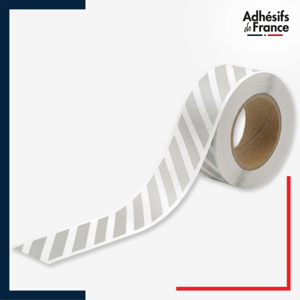 Rouleau - Bande de signalisation et repérage pour vitres - Motif hachures - dépoli