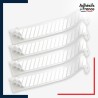 Lot de 4 bandes de signalisation et repérage pour vitres - Motif hachures - blanc