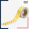 Rouleau - Bande de signalisation et repérage pour vitres - Motif hachures - jaune