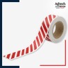 Rouleau - Bande de signalisation et repérage pour vitres - Motif hachures - rouge