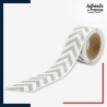 Rouleau - Bande de signalisation et repérage pour vitres - Motif chevrons - dépoli