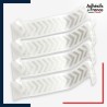 Lot de 4 bandes de signalisation et repérage pour vitres - Motif chevrons - dépoli