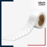 Rouleau - Bande de signalisation et repérage pour vitres - Motif chevrons - blanc
