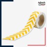 Rouleau - Bande de signalisation et repérage pour vitres - Motif chevrons - jaune