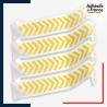 Lot de 4 bandes de signalisation et repérage pour vitres - Motif chevrons - jaune
