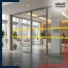 Adhésif de signalisation et de repérage pour surface vitrée - Motif chevrons - jaune