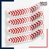 Lot de 4 bandes de signalisation et repérage pour vitres - Motif chevrons - rouge