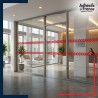 Adhésif de signalisation et de repérage pour surface vitrée - Motif chevrons - rouge