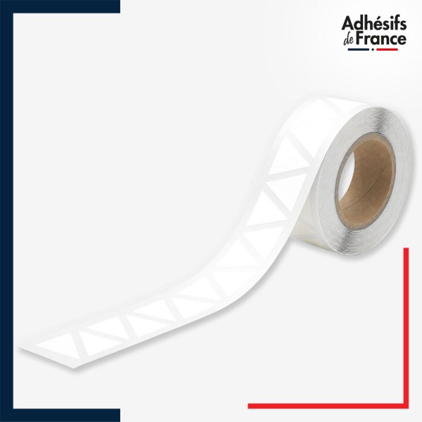 Rouleau - Bande de signalisation et repérage pour vitres - Motif triangles - blanc