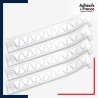 Lot de 4 bandes de signalisation et repérage pour vitres - Motif triangles - blanc