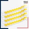 Lot de 4 bandes de signalisation et repérage pour vitres - Motif triangles - jaune
