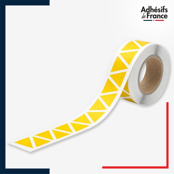 Rouleau - Bande de signalisation et repérage pour vitres - Motif triangles - jaune